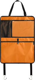 Seat Back Organizer Sun Orange Vehicle Seat Back Organizer Kick Mat, Car Seat Protector for Child Car Seat