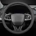New Nappa Leather car Steering Wheel Cover, Universal 15 inch Black
