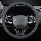New Nappa Leather car Steering Wheel Cover, Universal 15 inch Black
