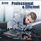 Airlab Glass Polishing Cloth Streak Free Miracle Cleaning Cloth Lint Free Microfiber Cleaning Rags for Glasses Kitchen Dish Mirrors Easy Clean, Pack of 8, 16" x 16", Grey-Navy Blue