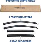 Window Visors Rain Guards Shield for 2013-2018 Hyundai Santa Fe, Out-Channel Window Vent Wind Deflectors Visors Shades for 13-18 Santa Fe (EXCLUDES Santa FE XL)