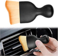 Car Detailing Brush, Auto Interior Dusting Brush, Car Soft Bristle Cleaning Tool, Universal Car Interior Crevice Brush for Dashboard, Air Conditioner Vents, Leather, Computer (Brown)
