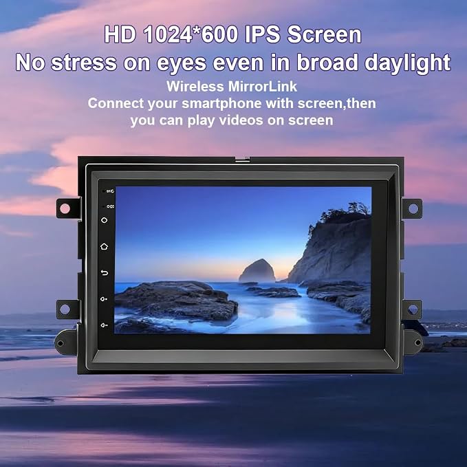 7" Android 14 Car Stereo Radio for Ford Mustang 2005 2006 2007 2008 2009 with Carplay Android Auto,Touch Screen Car Radio with GPS Navigation Bluetooth WiFi FM RDS SWC AHD Backup Camera, 2+32G