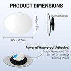 Blind Spot Mirror, 2Pcs Adjustable Car Auxiliary Wide Angle Convex Mirror, Universal Stick on Side Mirror for Cars SUVs Trucks, Enhance Driving Safety (Curved)