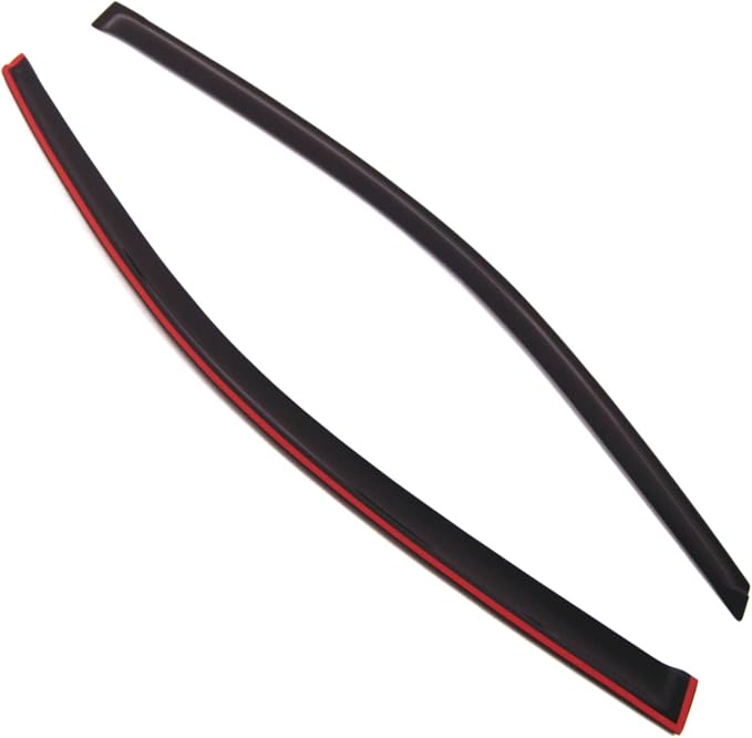 Outside Mount Window Vent Visors Rain Guards Compatible with Honda Civic SI 2002-2005 | Side Window Wind Deflectors Rain Shields | Smoke Tinted, 2 Pcs Set, DGWV-227