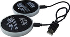 2PCS Rechargeable Ambient Led Light Car Cup Holder Coaster Decal with LDR and Accelerometer 2.7" for Dodge Charger Challenger Durango Dart R/T SRT for Jeep/Chrysler