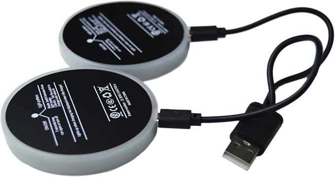 2PCS Rechargeable Ambient Led Light Car Cup Holder Coaster Decal with LDR and Accelerometer 2.7" for Dodge Charger Challenger Durango Dart R/T SRT for Jeep/Chrysler