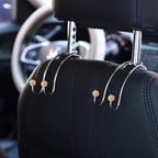 Auto Hooks Bling Car Hangers Organizer Seat Headrest Hooks Strong and Durable Backseat Hanger Storage Universal for SUV Truck Vehicle 2 Pack (Gold)