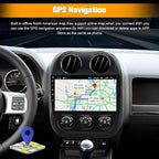 8 Core Car Radio Stereo for Jeep Compass Patriot 2010-2016 10 inch Touch Screen with Wireless CarPlay Android Auto Bluetooth 5GHz WiFi FM GPS Navigation Backup Camera【4G+64G】