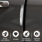 4PCS Car Door Edge Guards, Auto Side Door Protector Car Door Self Adhesive Anti-Collision Trim Strip, Universal Car Body Anti-Scratch Bumper Guard for Car SUV Truck (Silver)