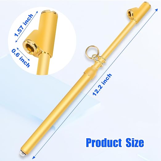 2-Pack Dual Head Tire Pressure Gauge 10-150 PSI (Gold) | Heavy Duty Air Pressure Gauge with Stainless Steel Body, Metal Nozzle & Durable Plated Brass – for Cars, Trucks, Bikes, RVs