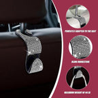 2 Pack Car Hooks, Bling Rhinestones Crystal Hooks, Auto Seat Back Organizers, Car Decorations Backseat Hanger, Car Seat Hooks Perfect for Holding Handbags, Clothes, Purses and Water Bottles