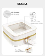 Small Clear Makup Bag, Clear Cosmetic Bags with Zipper Waterproof Small Travel Cosmetic Case Cute Make Up Pouch Mini Car Essentials for Women Travel Car Organizer