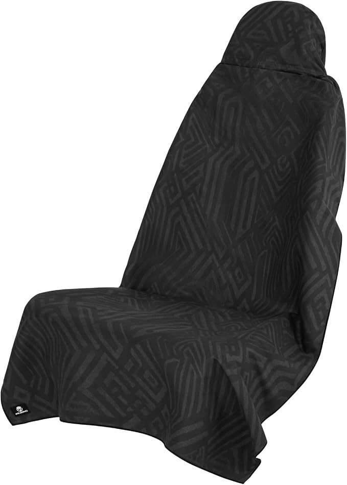 Car Seat Towel Cover - Sweat Absorbing Microfiber Towel for Car Seat After Gym, Workout & Beach - Washable Seat Protector, Universal Fit for Cars, Trucks, SUVs - Geometric