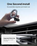 for MagSafe Car Mount [Strongest Magnet, 1S Install] Magnetic Phone Holder for Car Vent 360 Adjustable Compact Magnetic Car Phone Holder Mount for iPhone 17 Pro Max 16 15 14 13 12 Plus Mini