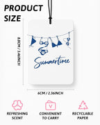 Coquette Blue Summer Car Air Freshener 4 Pcs Coconut Scented, Italian Summer Beach Car Accessories Mirror Decor for Women, Girly Beachy Hanging Air Freshener for Cars Closet Drawer Books