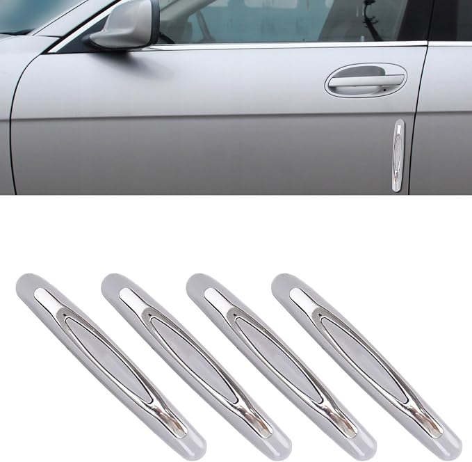 4PCS Car Door Edge Guards, Anti-Scratch Car Door Protector Trim Strip with Self Adhesive, Universal Door Guards for Cars Trucks SUVs, Exterior Car Accessories (Gray)
