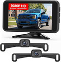 Wireless Backup Camera:1080P HD Dual-Channel Monitor, Easy Installation,Stable Digital Transmission Signal,IP69K Waterproof Night Vision Back Up Camera for Truck,SUV,Car,Vans