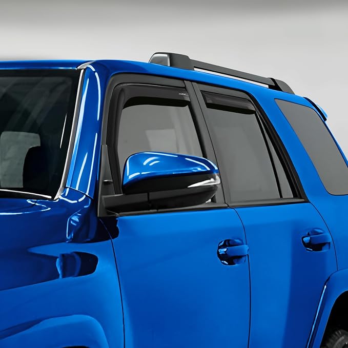 Goodyear Shatterproof in-Channel Window Deflectors for Toyota 4Runner 2010-2024, Rain Guards, Window Visors for Cars, Vent Deflector, Car Accessories, 4 pcs - GY003422LP