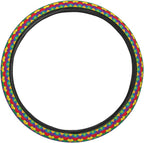Rainbow Love Heart Steering Wheel Covers Anti-Slip Elasticity Car Accessories Steering Wheel Protector Universal 15 Inch for Cars SUV Vehicle Truck