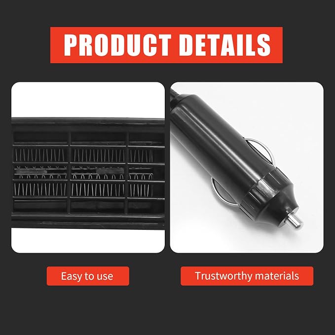 Car Heater, Powerful 2 in1 Portable Car Heater and Cooler 360° Rapid Windshield Defroster & Defogger for Vehicle, 12V Car Heaters Plug-and-Play via Vehicle Power Outlet
