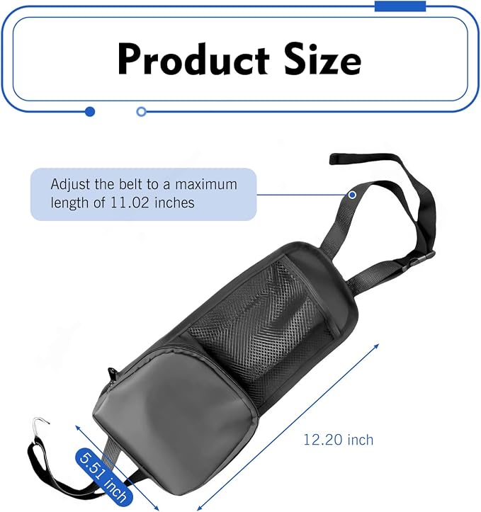 Car Seat Side Organizer, Multi-Pocket Car Seat Storage Hanging Bag, Multifunctional Mesh Net Pocket, Holds Phones, Drink, Glasses, Wallet, for Cars, Trucks