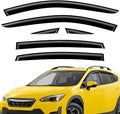 Extra Durable Window Deflectors Tape-On Window Visors Rain Guards Fit for Subaru XV Crosstrek 2018-2023, Sun Visors, Wind Vent for Shades, Exterior Car Accessories - 6pcs. AG0297