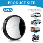 4 Pack Blind Spot Mirror 2 Inch Angle Adjustable HD Glass Round Car Side Rear View Convex Mirror Accessories with Frame for Car SUV Trucks Motorcycles