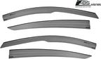 Replacement for 2009-2014 Acura TL | EOS Visors JDM Mugen Tape-On Style Smoke Tinted Side Vents Window Rain Guard Deflectors