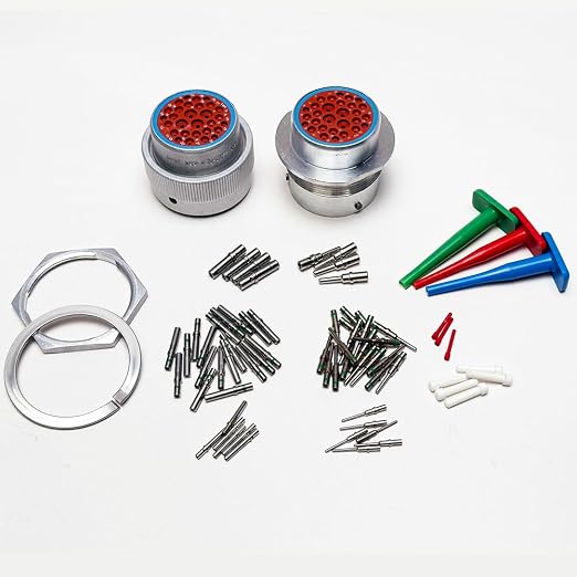 Deutsch HD30 Bulkhead 29-pin Metal Connector kit, 12-14-20 AWG Solid Contacts (Made in USA)