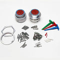 Deutsch HD30 Bulkhead 29-pin Metal Connector kit, 12-14-20 AWG Solid Contacts (Made in USA)