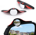 Car Blind Spot Mirror with Side Mirror Rain Guard 2 Pack, Carbon Fiber 2-in-1 Rear View Rain Mirror Covers, 360 Drgree Adjustable Convex Mirror, Automotive Exterior Accessories