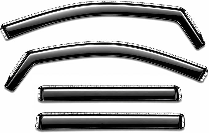 2023-2026 in-Channel Rain Guards for Honda CR-V Side Window Visor Deflectors CRV LX EX EX-L Sport Hybrid Sport Touring Durable Tinted Shades 2024 2025