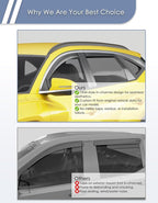 in-Channel Window Rain Guard for Fit for Hyundai Tucson 2022 2024 2023 2025 2026 Rain Guards Side Window Visors Low Profile Vent Visor Window Deflectors Vent Shades Car Accessories