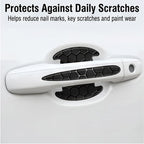 3D Texture Car Door Handle Protector ，Anti-Scratch Waterproof Paint Protection Film, Car Door Bowl Guard Sticker，Universal Vehicle Exterior Decoration Accessories (Black)