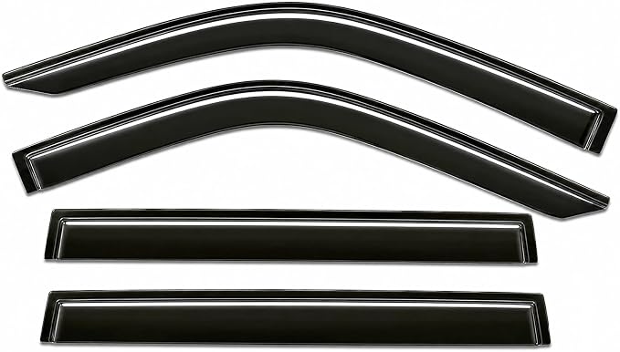 2020-2026 Tape-On Rain Guards for Toyota Highlander Side Window Visor Deflectors, LE XLE XSE Hybrid, Durable Tinted Vent Shades 2020 2021 2022 2023 2024