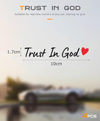 SCUARI 4PCS Car Stickers,Cars Decals,Car Accessories Trust in God Rearview Mirror Sticker,Auto Stickers and Decals,Auto Decals for Women,Trust in God Mirror Decoration,Fits Most Vehicles (Black&Red)