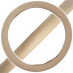 Ergonomic Soft Grip Steering Wheel Cover - Sporty Leather Grip for Standard Size Wheels 14.5-15 inch Beige