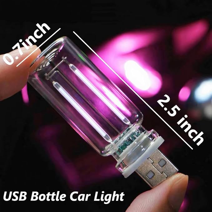 Dimmable Blue USB Touch Control Led Lights for Car, Glass Truck Led Lights Interior, Cute Retro Led Night Light Ambient Lighting, USB Mood Lamp Bedroom, Car Accessories for Men Women