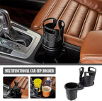 Car Cup Holder Expander for 2013-2018 BMW 3 Series 328i 335i 320i 330i 325i F30 F31, Multifunctional Dual Cup Mount with 360° Rotating Adjustable Carbon Fiber Texture Adapter
