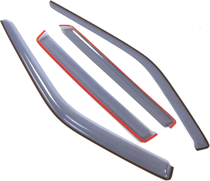 Car Window Rain Guard | Outside Mount Visors Auto Side Window Deflectors | Windows Visor Rain Shields Compatible with 1993-1998 Jeep Grand Cherokee | 4 Pcs Set, LGWV2-269, Light Tinted