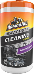 Heavy Duty Cleaning Wipes, Disposable Car Wipes (75 Count) | Textured cleaning wipes for interior & exterior cleaning on plastic, metal, vinyl, tools, and lawn equipment