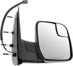 2 Piece Driver and Passenger Side Mirror Assembly Set Electric Adjustment Non-Heated No Memory Textured Compatible with 2010-2014 Ford E150 E250 2010-2017 E350 E450 FO1320396 FO1321396