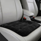 Car Seat Cushion, Breathable Soft Auto Front Seats Protector Pad for Comfortable Driving, Warm Vehicle Interior Driver Seat Non-Slip Decorative Accessory for Most Cars (Black)