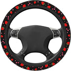 Cherry Strawberry Neoprene Steering Wheel Cover for Men Women Anti-Slip Elastic Steering Wheel Protective Cover 15in Universal Car Accessories Fit Cars, SUVs, Auto