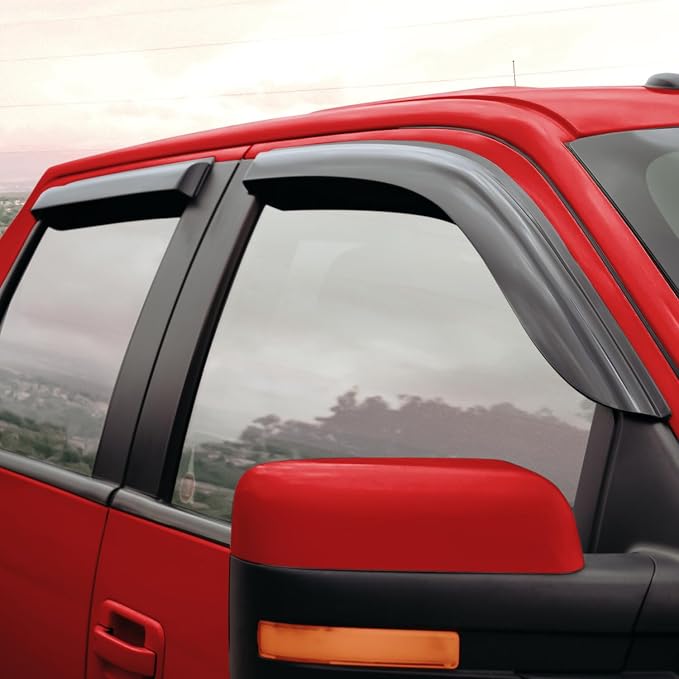 Voron Glass Tape-on Extra Durable Rain Guards for Trucks Ford F-150 2009-2014 SuperCrew, Window Deflectors, Vent Window Visors, 4 Pieces - 120015