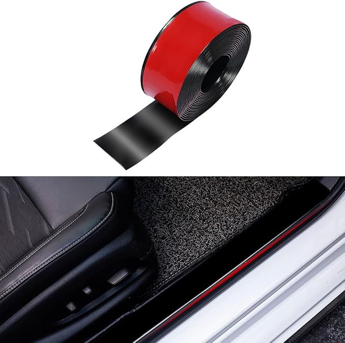 Car Door Sill Protector,2 in x 118 in Anti-Scratch Car Door Edge Guards,Automotive Anti-Collision Strip for Doors Edge,Front and Rear Bumper