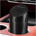 Wevdn Car Trash Can Bin with Lid, Mini Leakproof Vehicle Side Door Cup Holder Trash Can with Lid, Multipurpose Organizer Portable Garbage Bin for Cup Holder Car Home Office (Black)
