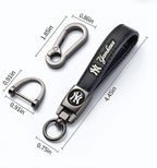 for New York Yankees Baseball Fans Car Keychain with Tire Valve Caps, Car Keyring and Valve Stem Caps Compatible with Key Fob Holder, Delicate Gifts for Men Women, NY Yankees