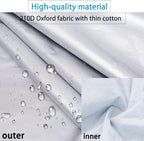 Half Car Cover Windshield Cover Car Body Cover for All Season Sunshade Cover Snow Cover Waterproof 210D Polyester with Cotton (Fit SUV)